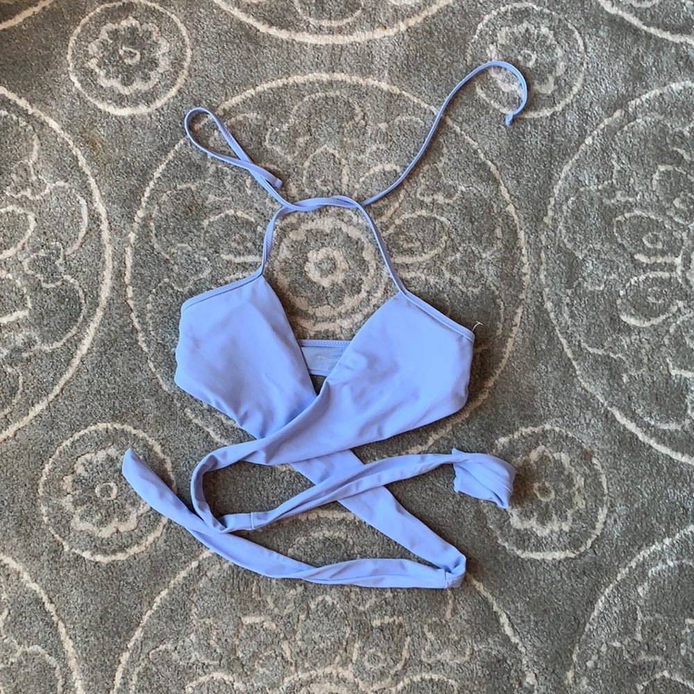 Baby blue American eagle bikini top